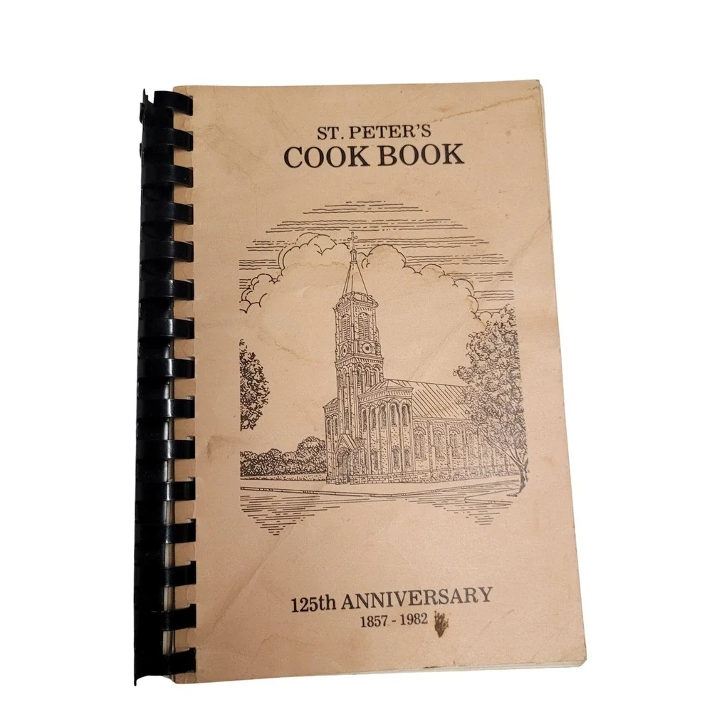 St Peters Cook Book 125th Anniversary Oconto Wisconsin 1857-1982 Vintage
